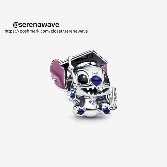 Pandora Disney Stitch Graduation Charm|Pendant - Picture 1 of 2